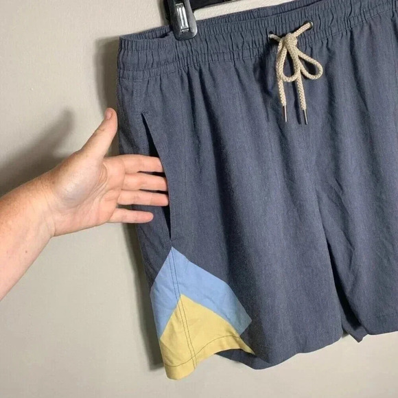 Fair Harbor Bayberry Swim Trunk Mens Size 2X Blue Lined Pockets Vacation - Picture 2 of 7